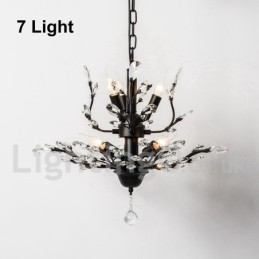Crystal Iron Painting Chandelier with Crystal Modern Lighting Lamp