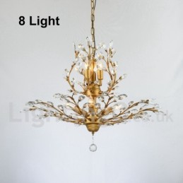 Crystal Iron Painting Chandelier with Crystal Modern Lighting Lamp