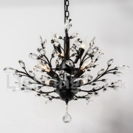 Crystal Iron Painting Chandelier with Crystal Modern Lighting Lamp