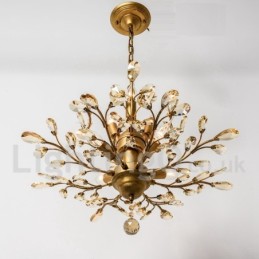 Crystal Iron Painting Chandelier with Crystal Modern Lighting Lamp