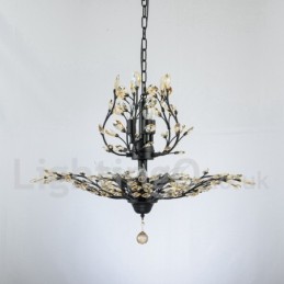 Crystal Iron Painting Chandelier with Crystal Modern Lighting Lamp
