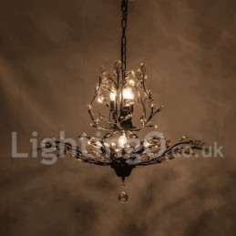 Crystal Iron Painting Chandelier with Crystal Modern Lighting Lamp