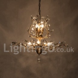 Crystal Iron Painting Chandelier with Crystal Modern Lighting Lamp