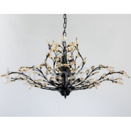 Crystal Iron Painting Chandelier with Crystal Modern Lighting Lamp