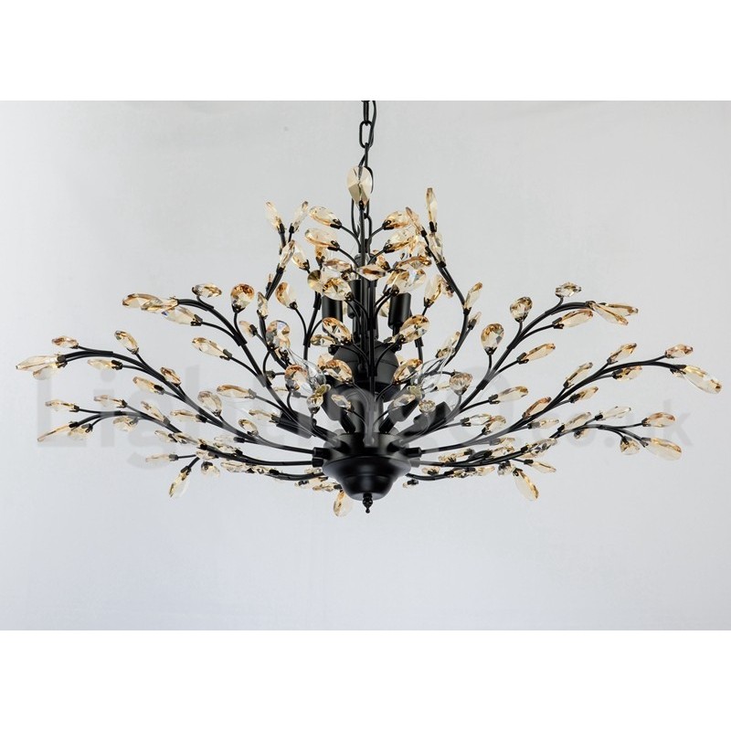 Crystal Iron Painting Chandelier with Crystal Modern Lighting Lamp