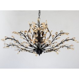 Crystal Iron Painting Chandelier with Crystal Modern Lighting Lamp