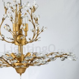 Crystal Iron Painting Chandelier with Crystal Modern Lighting Lamp