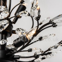 Crystal Iron Painting Chandelier with Crystal Modern Lighting Lamp
