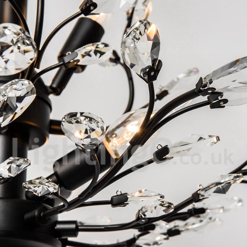 Crystal Iron Painting Chandelier with Crystal Modern Lighting Lamp