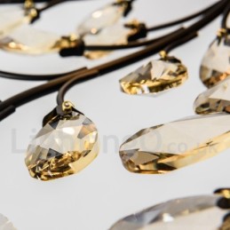 Crystal Iron Painting Chandelier with Crystal Modern Lighting Lamp