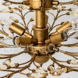 Crystal Iron Painting Chandelier with Crystal Modern Lighting Lamp