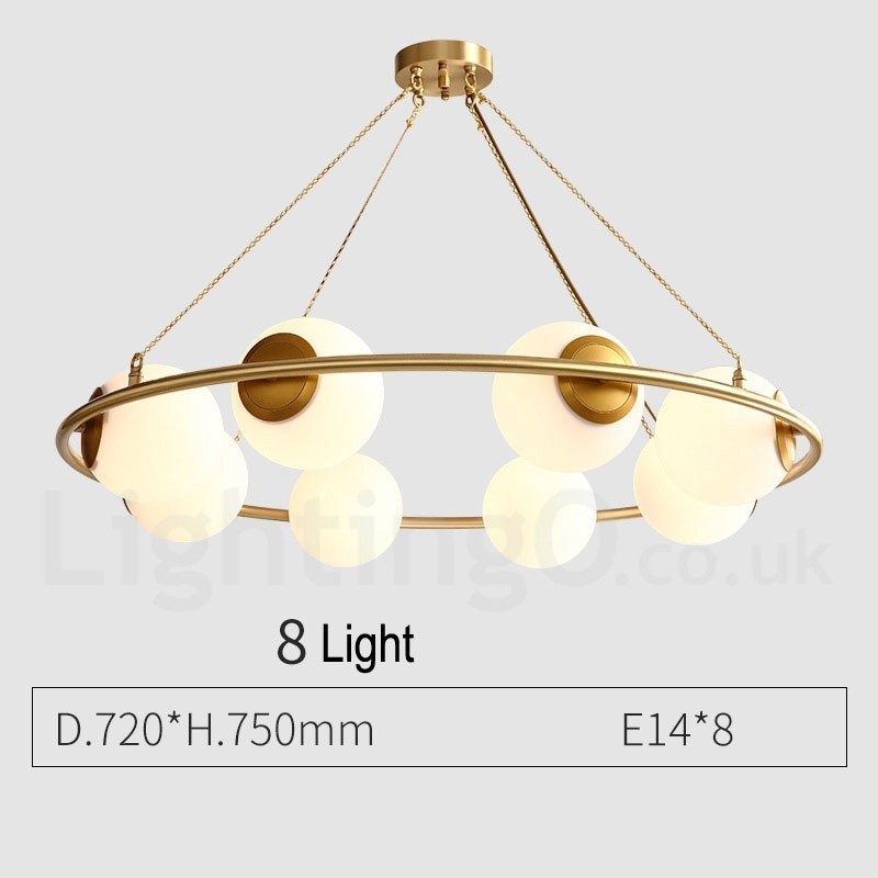 Pure Brass Bean Style Rustic Lodge Round Chandelier with White Shades