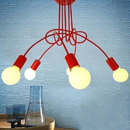 Modern Contemporary Painting Metal Chandelier