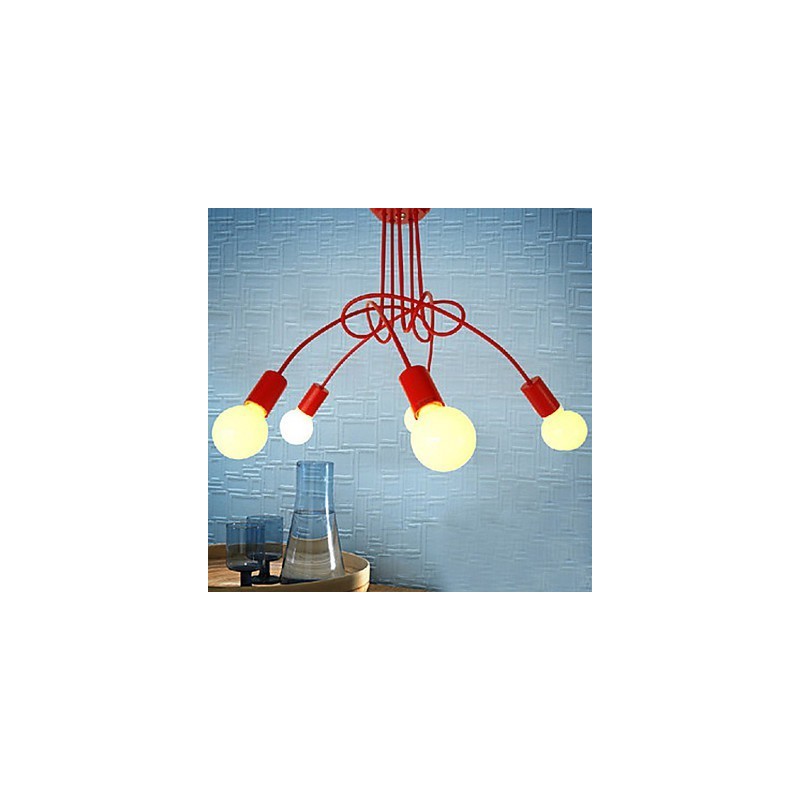 Modern Contemporary Painting Metal Chandelier