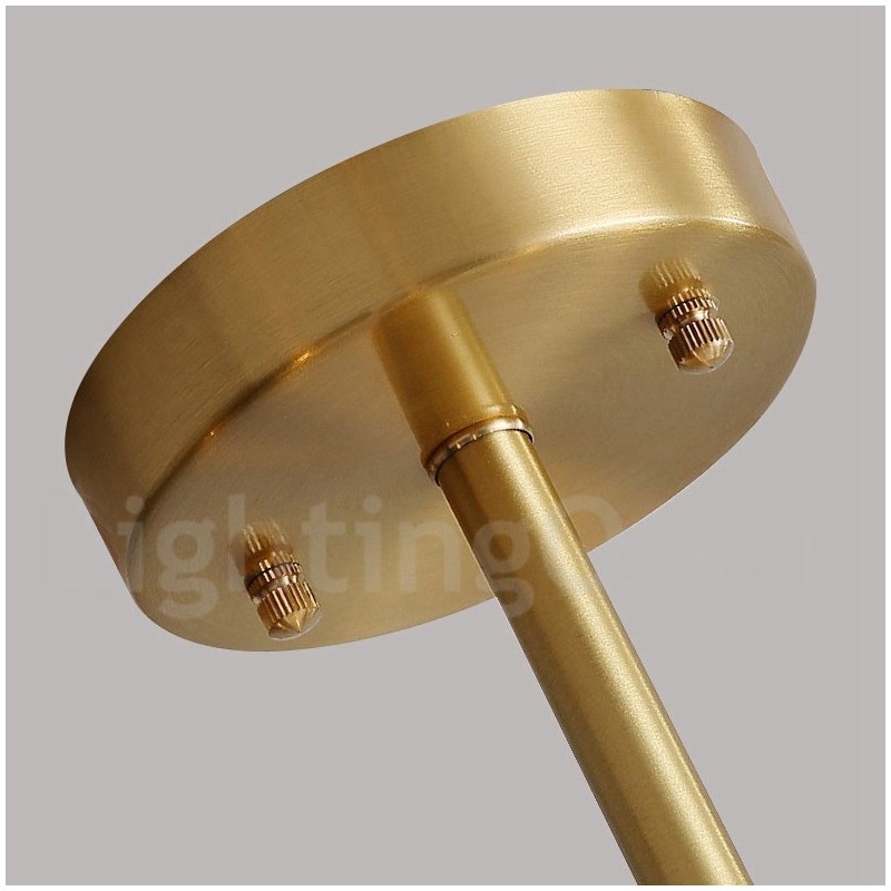 Pure Brass Rustic Lodge Rotatable Chandelier with Acrylic Shades