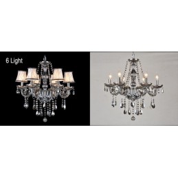 Grey Colour Candle Large K9 Crystal Chandelier with Shades