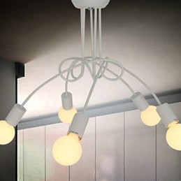 Modern Contemporary Painting Metal Chandelier