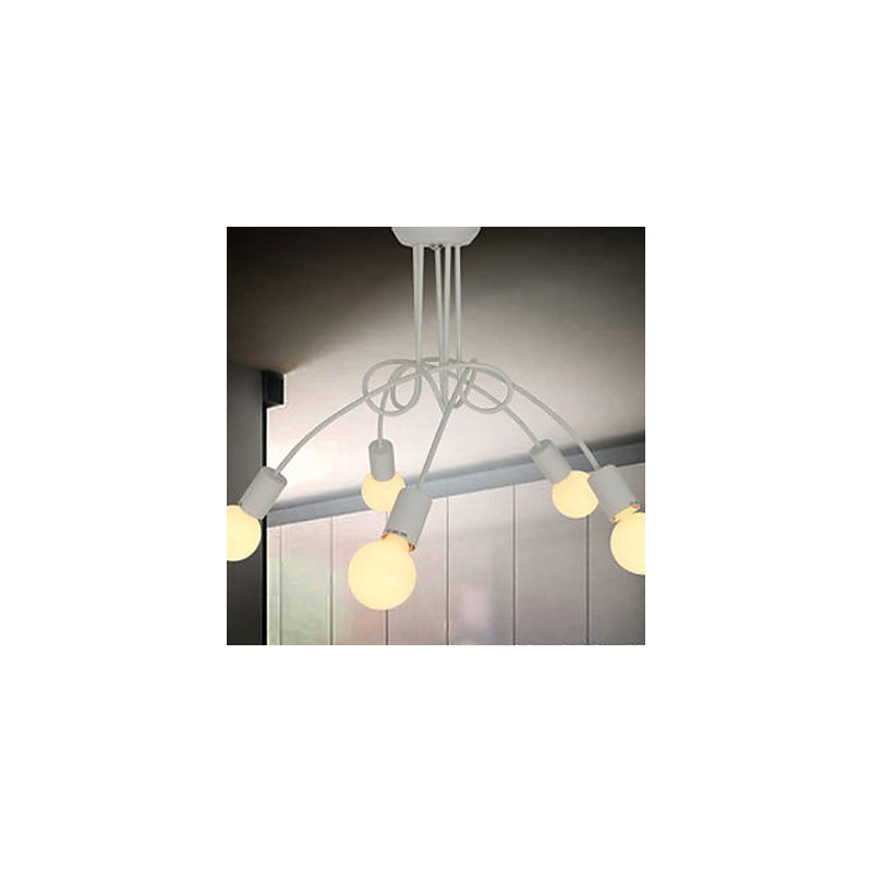 Modern Contemporary Painting Metal Chandelier