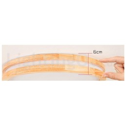 Dimmable Round Wooden with Lens Modern Contemporary Nordic Style Flush Mount Wood Ceiling Light with Acrylic Shade and Remote Control Also Can Be Used As Wall Light