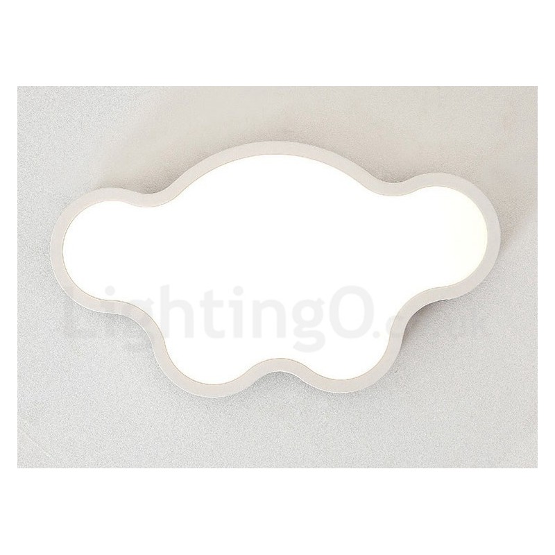 Retro Wooden Steel Flush Wood Light Kids Ceiling Light