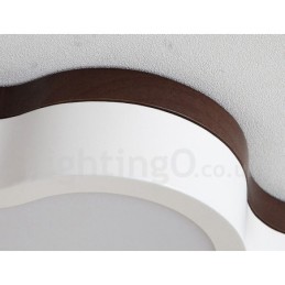 Retro Wooden Steel Flush Wood Light Kids Ceiling Light