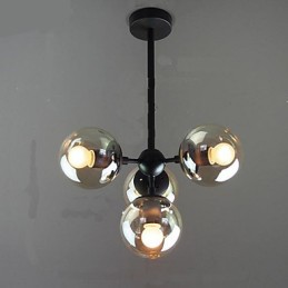 Glass Ball Iron Beanstalk Molecular Ceiling Lamps