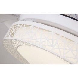 108CM (42") 91CM(36") Modern Contemporary Remote Control Hollow Ceiling Fan Light with Acrylic Shade Mute Pure Copper Motor