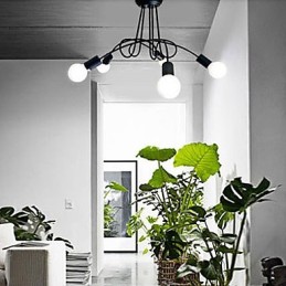 Modern Contemporary Painting Metal Chandelier