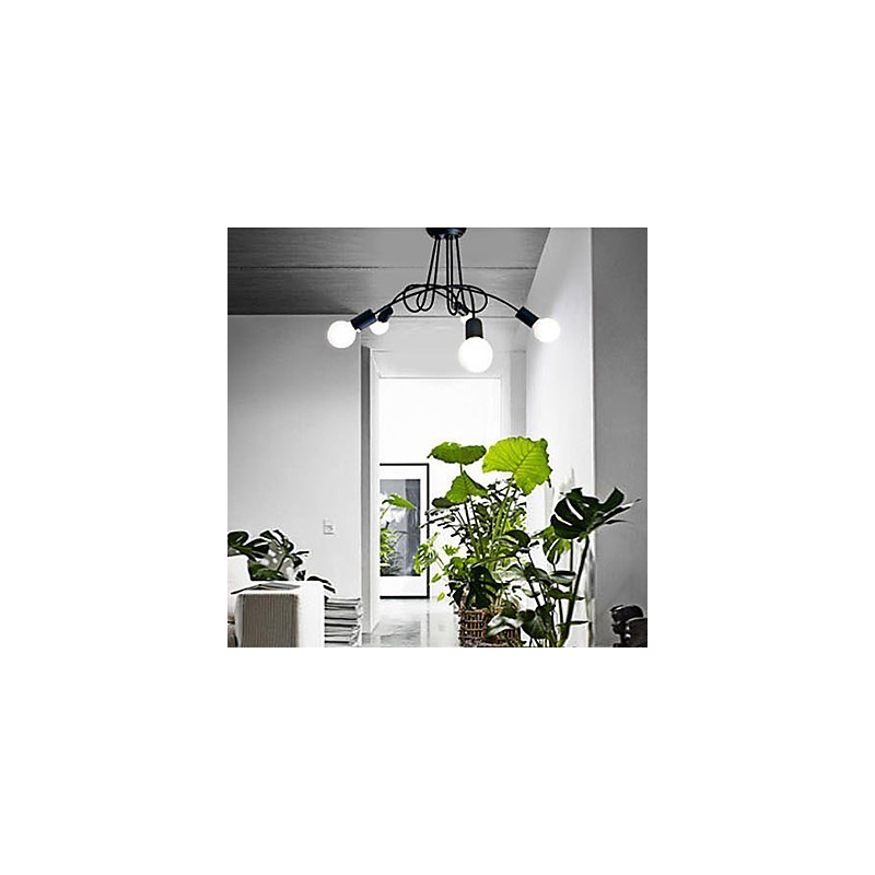 Modern Contemporary Painting Metal Chandelier