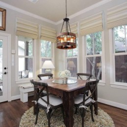 3 Light Drum Vintage Wooden Chandelier Industrial Wind Loft Wood Linear Pendant Lighting