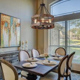 5 Light Drum Vintage Wooden Chandelier Industrial Wind Loft Wood Linear Pendant Lighting