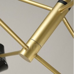 Two Tiers Linear Retro Chandelier 4 Light with Acrylic Shades Outdoors Garage