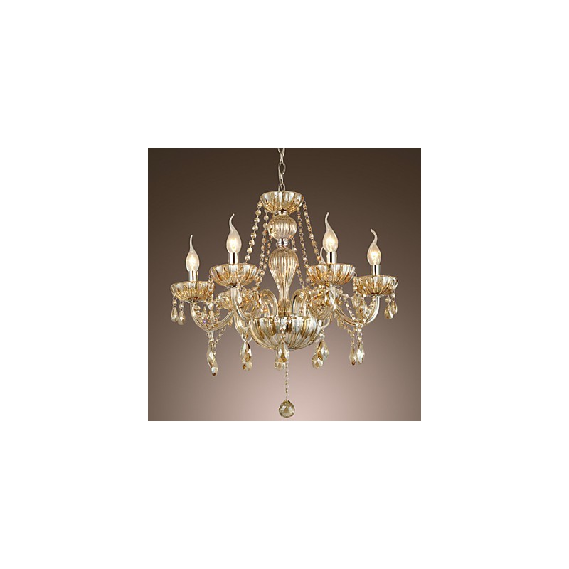 Traditional Classic Crystal Electroplated Glass Chandelier