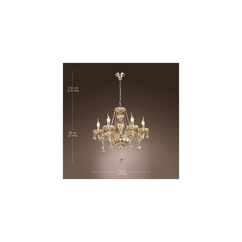 Traditional Classic Crystal Electroplated Glass Chandelier