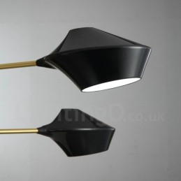 Two Tiers Multi Colours Linear Retro Chandelier 8 Light with Acrylic Shades Outdoors Garage