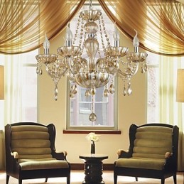 Traditional Classic Crystal Electroplated Glass Chandelier