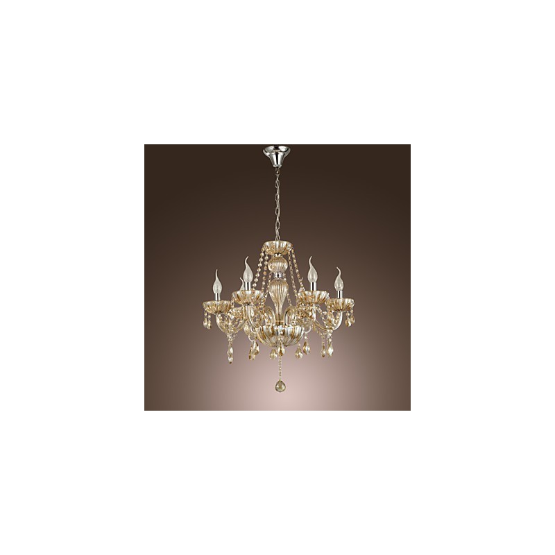 Traditional Classic Crystal Electroplated Glass Chandelier