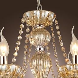 Traditional Classic Crystal Electroplated Glass Chandelier