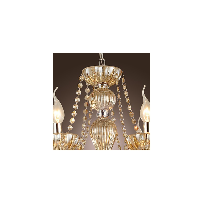 Traditional Classic Crystal Electroplated Glass Chandelier