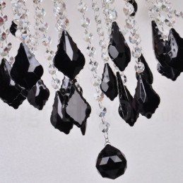 Black Crystal Candle Chandelier