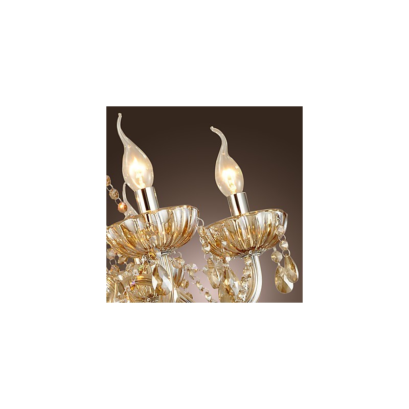 Traditional Classic Crystal Electroplated Glass Chandelier