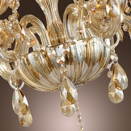 Traditional Classic Crystal Electroplated Glass Chandelier