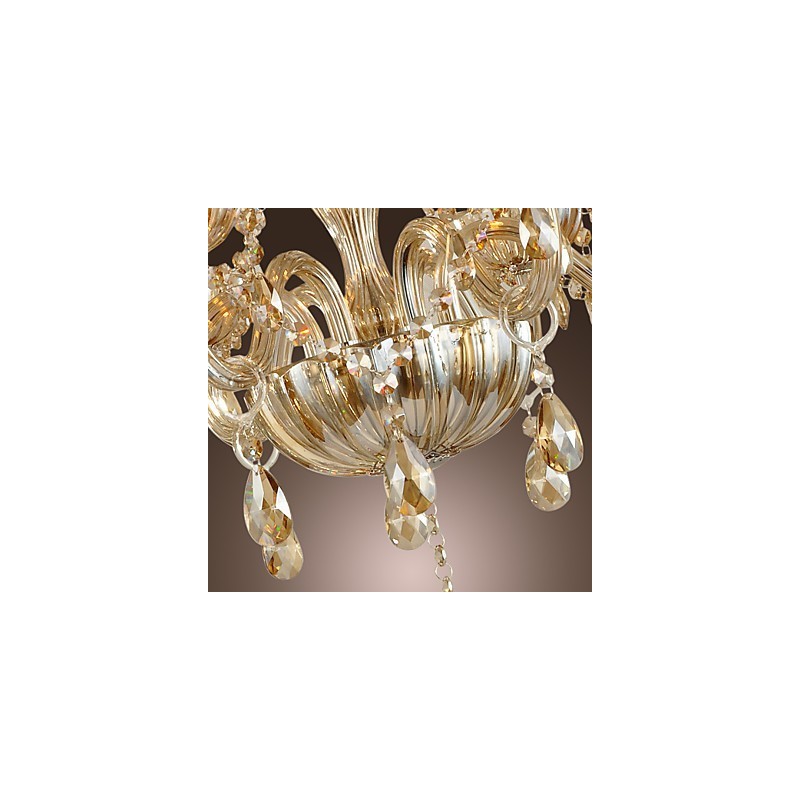 Traditional Classic Crystal Electroplated Glass Chandelier