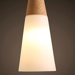 Chandelier Mini Style Modern Contemporary Wood Bamboo