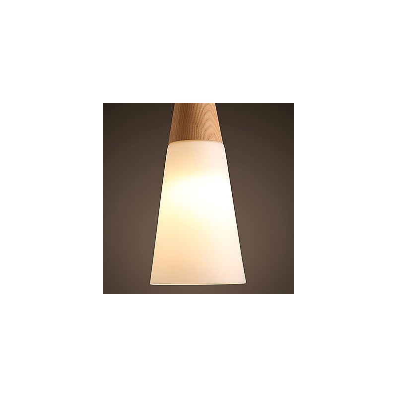 Chandelier Mini Style Modern Contemporary Wood Bamboo