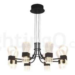 8 Light Nordic Post Modern 2021 Design Chandelier with Acrylic Shades