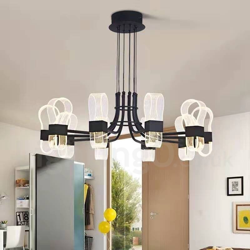 10 Light Nordic Post Modern 2021 Design Chandelier with Acrylic Shades