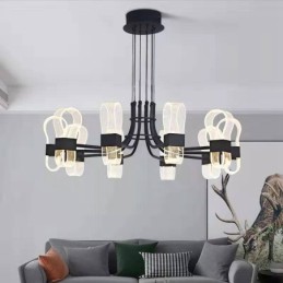 10 Light Nordic Post Modern 2021 Design Chandelier with Acrylic Shades