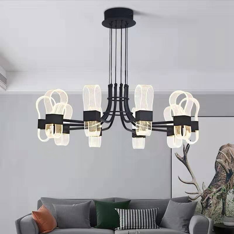 10 Light Nordic Post Modern 2021 Design Chandelier with Acrylic Shades