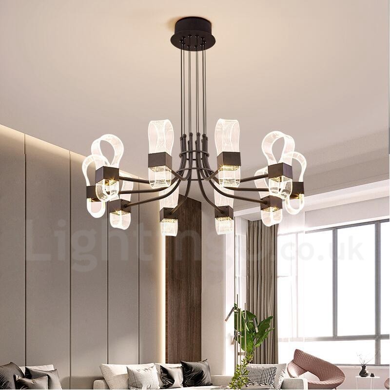 10 Light Nordic Post Modern 2021 Design Chandelier with Acrylic Shades
